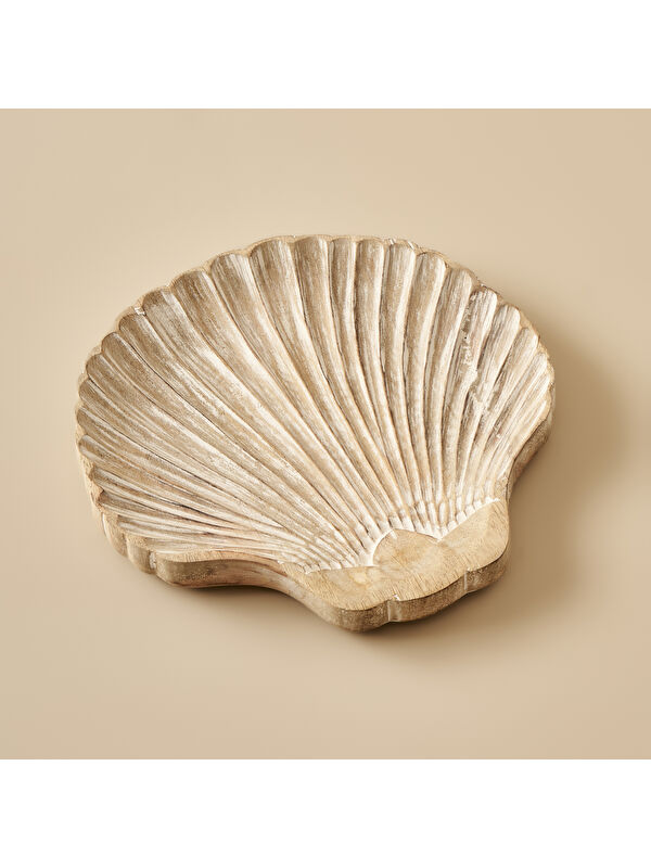 Bella Maison Oyster Mango Ağacı Dekoratif Tabak Naturel (30x2,5x20 cm)