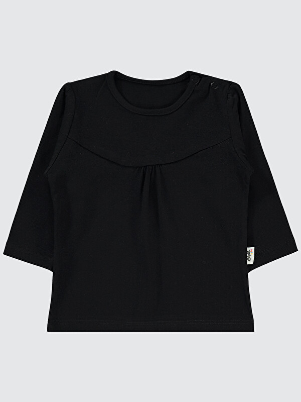 Civil Baby Kız Bebek Penye Sweatshirt 6-18 Ay Siyah