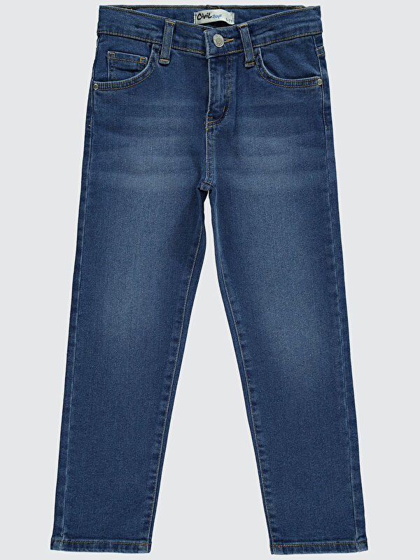 Civil Boys Erkek Çocuk Jean Pantolon 6-9 Yaş Mavi