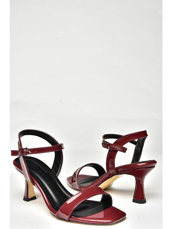 U5695199 Bordo Kadın Topuklu Ayakkabı - Görsel 2