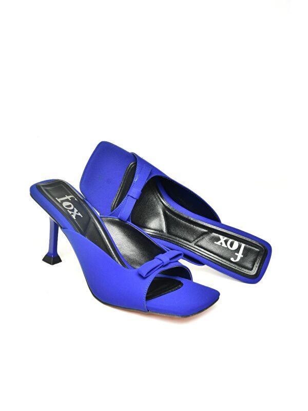 U9971120 Saks Mavi Kadın Topuklu Ayakkabı - Görsel 4