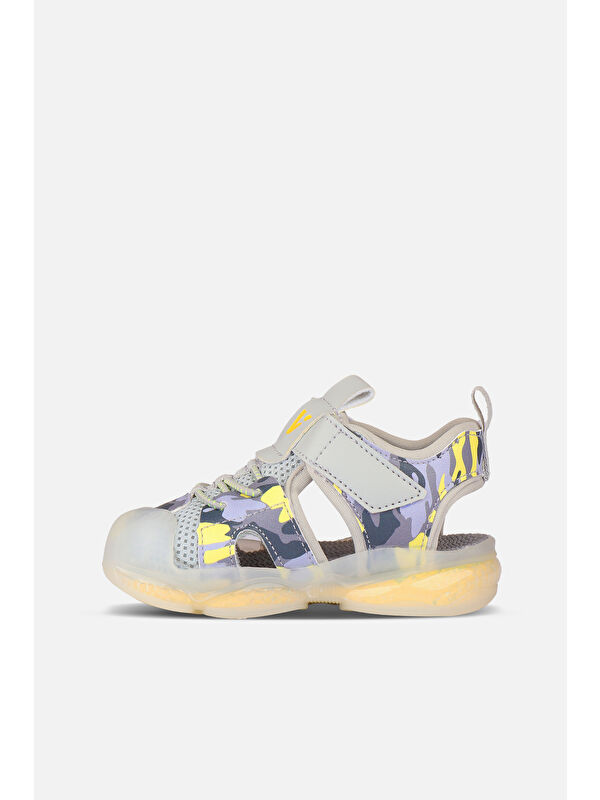 Monrovia Işıklı Erkek İlk Adım Gri Sandalet - Görsel 3