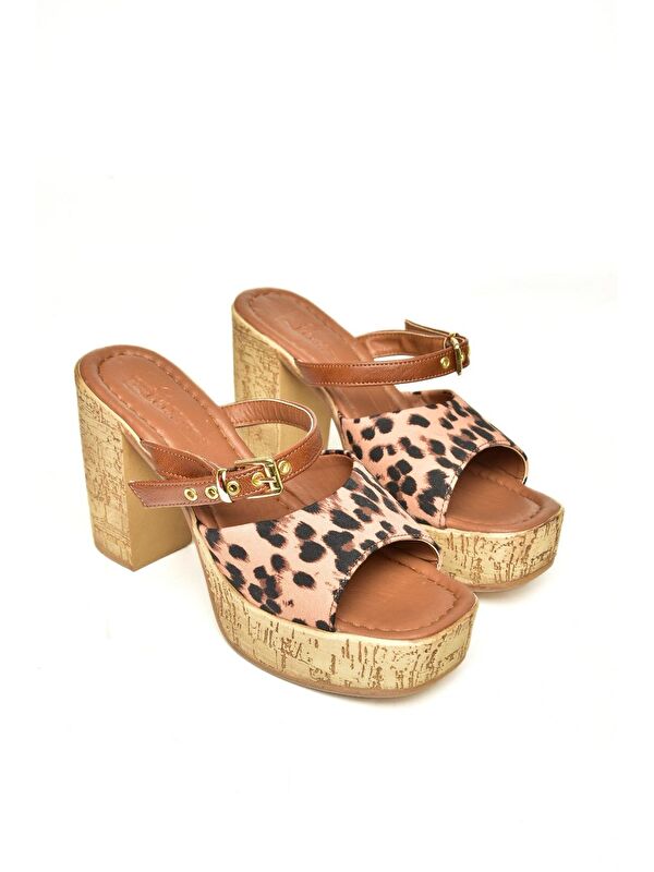 U9962544 Taba Kadın Topuklu Ayakkabı - Görsel 5