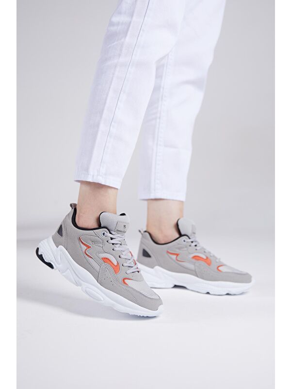 Unisex Gri Spor Ayakkabı Tb251 - Görsel 4