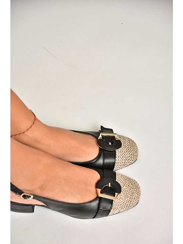 U6762353 Siyah Kadın Topuklu Ayakkabı - Görsel 2