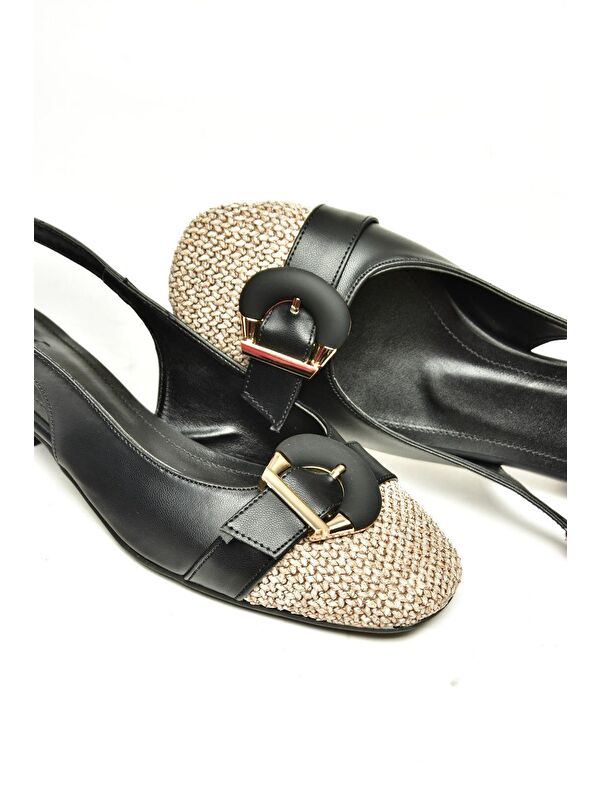 U6762353 Siyah Kadın Topuklu Ayakkabı - Görsel 5