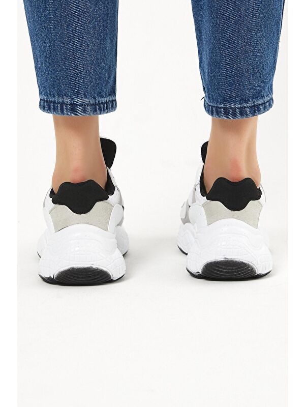 Kadın Beyaz Gri Spor Ayakkabı Tb284 - Görsel 5