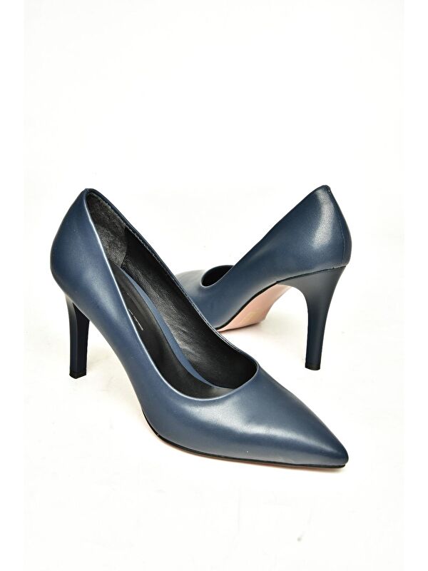 U6760820 Lacivert Kadın Topuklu Ayakkabı - Görsel 4