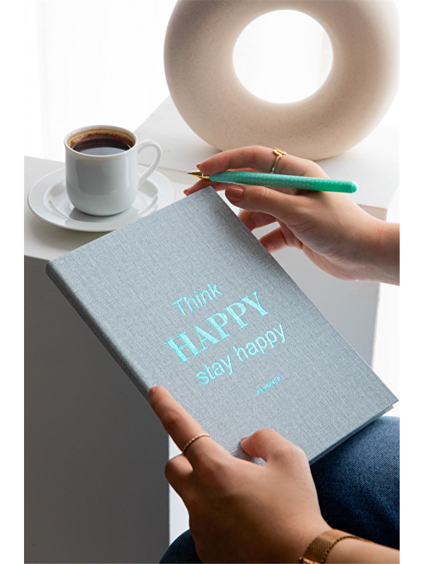 LE COLOR 15x21 Keten Süresiz Planlayıcı Ajanda Defter Mavi