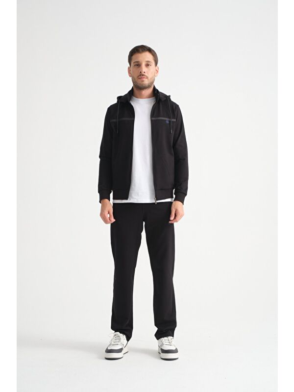 Shooter Sportswear Siyah Premium Dik Yaka  Rahat Form Klasik Paça Erkek Eşofman Takımı