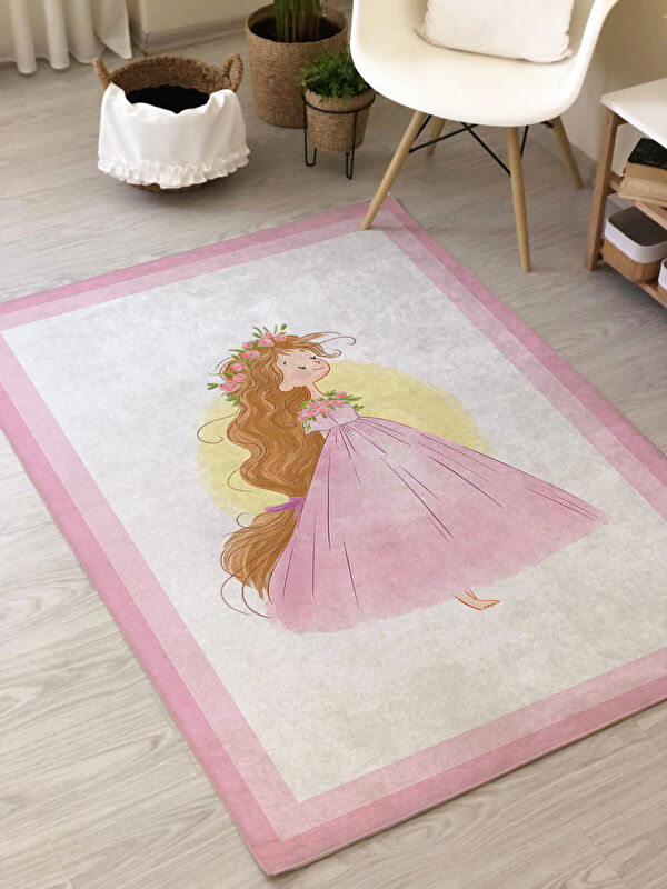 Evmila Prenses Desenli Baskı Kalın 7mm Halı Modeli