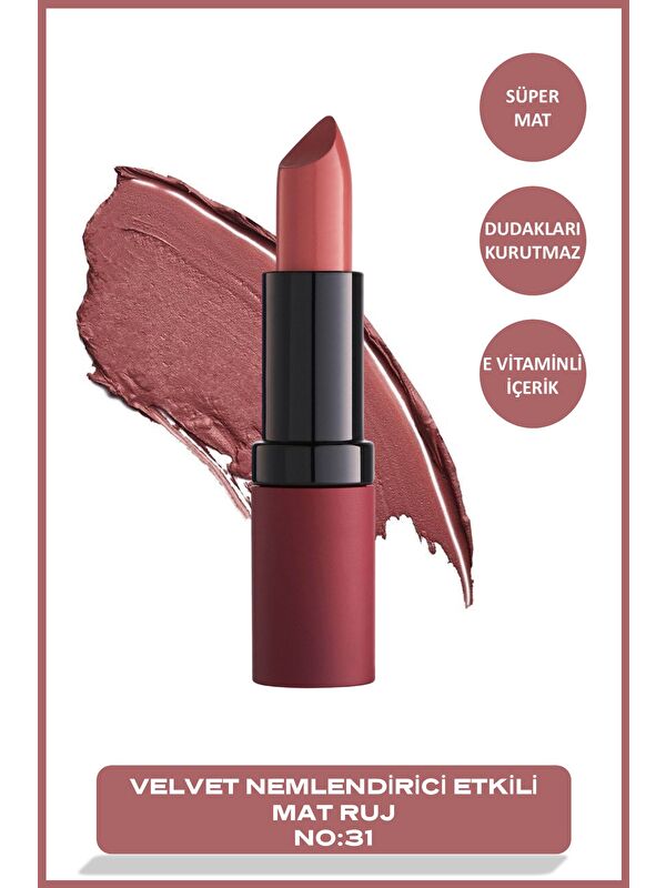 GOLDEN ROSE Velvet Matte Lipstick 31 Velvet Mat Ruj 4,2 g