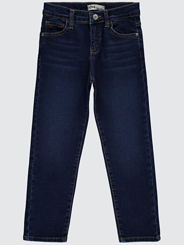 Civil Boys Erkek Çocuk Jean Pantolon 10-13 Yaş Koyu Mavi
