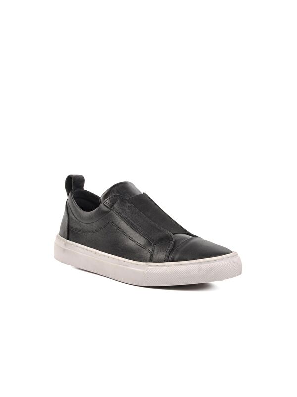 Siyah Hakiki Deri Erkek Casual Ayakkabı Rcdl 4215 - Görsel 4