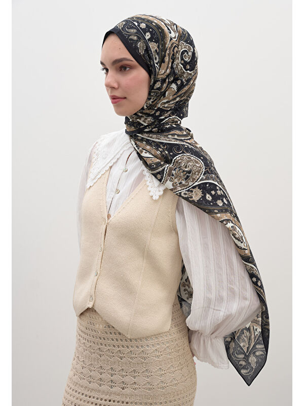 Fresh Scarfs Panthea Desen Şal Siyah
