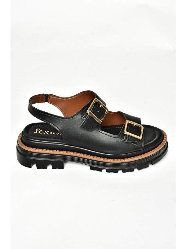 Fox Shoes S4373022 Siyah Kadın Sandalet