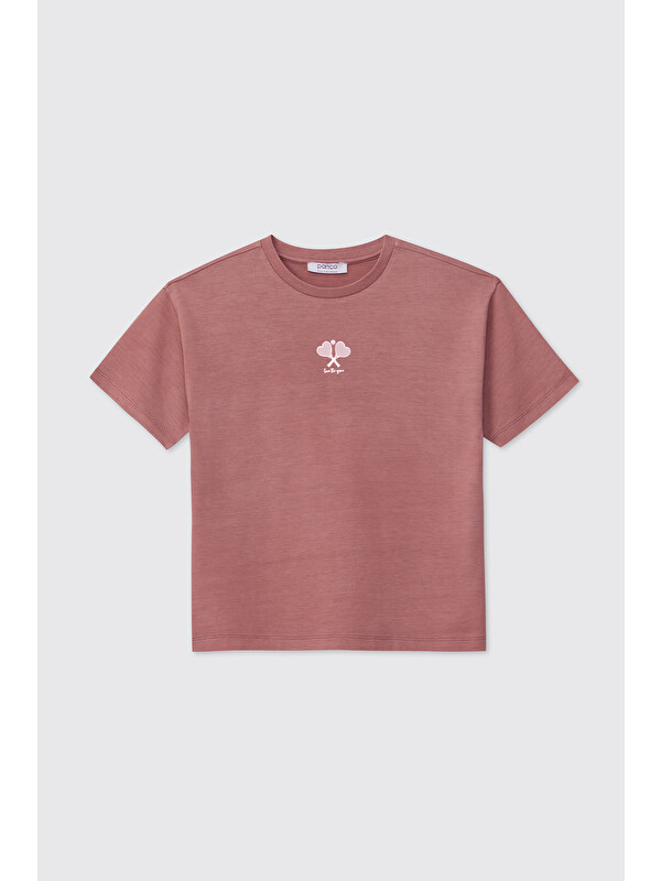 Panço Kız Çocuk Pembe Tişört