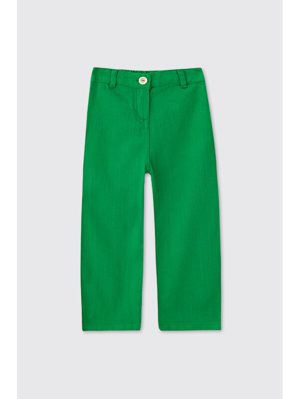 Panço Kız Çocuk Yeşil Pantolon