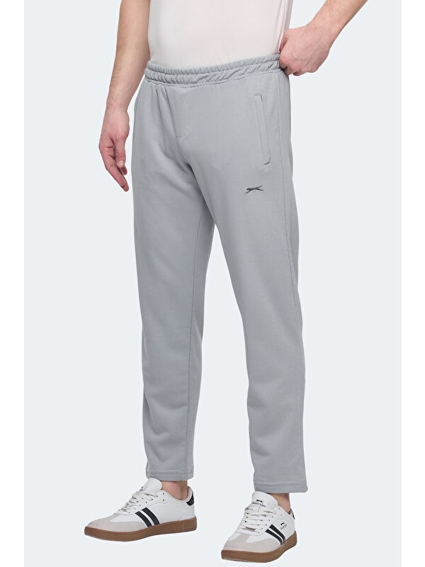SLAZENGER KIRABO IN Erkek Fermuar Cepli Gri Eşofman Altı