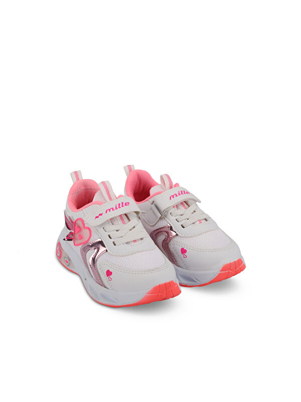 PAOLINO IN Kız Çocuk Beyaz / Pembe Sneaker - Görsel 3