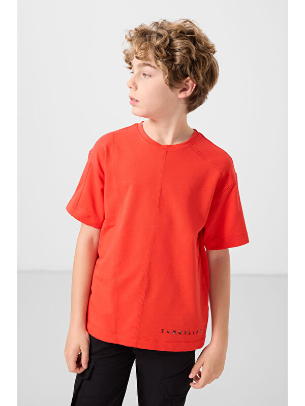 Tommylife Fiesta Pamuklu Yumuşak Dokulu Oversize Basic Erkek Çocuk T-Shirt - 11297