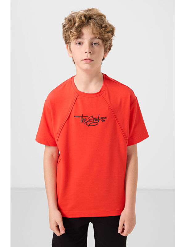 Tommylife Fiesta Pamuklu Yumuşak Dokulu Oversize Baskılı Erkek Çocuk T-Shirt - 11285