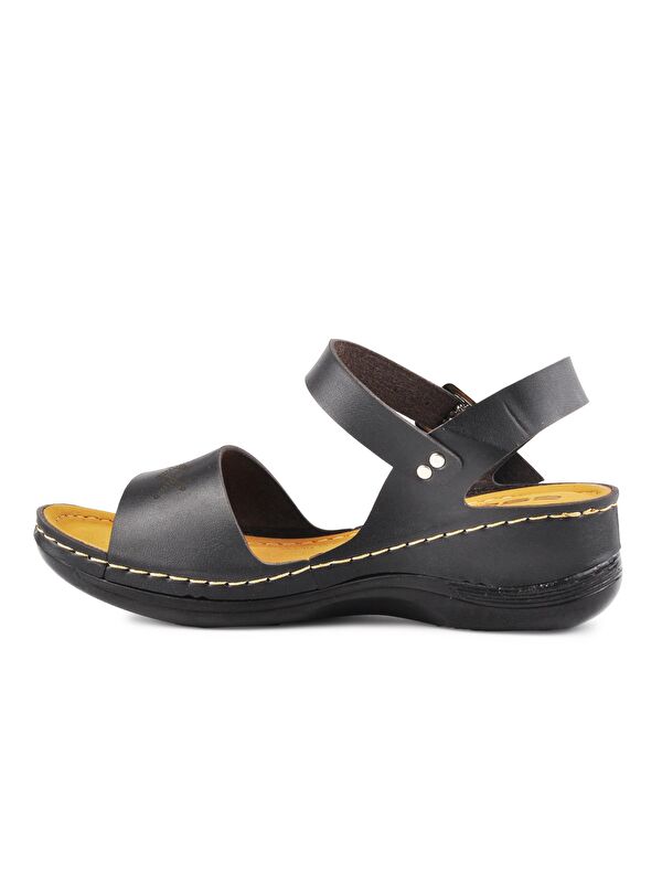 Esm246 Siyah Kadın Sandalet - Görsel 3