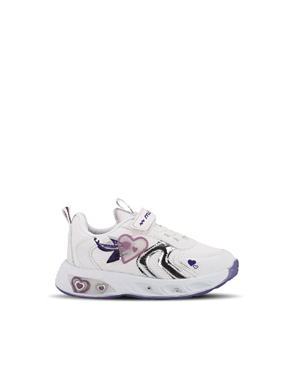 PAOLINO IN Kız Çocuk Beyaz / Mor Sneaker - Görsel 2