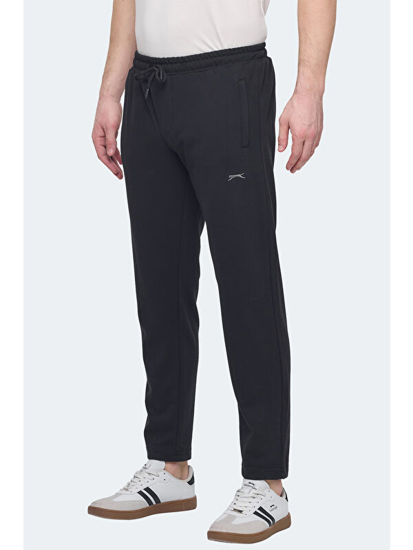 SLAZENGER KIRABO IN Erkek Fermuar Cepli Siyah Eşofman Altı