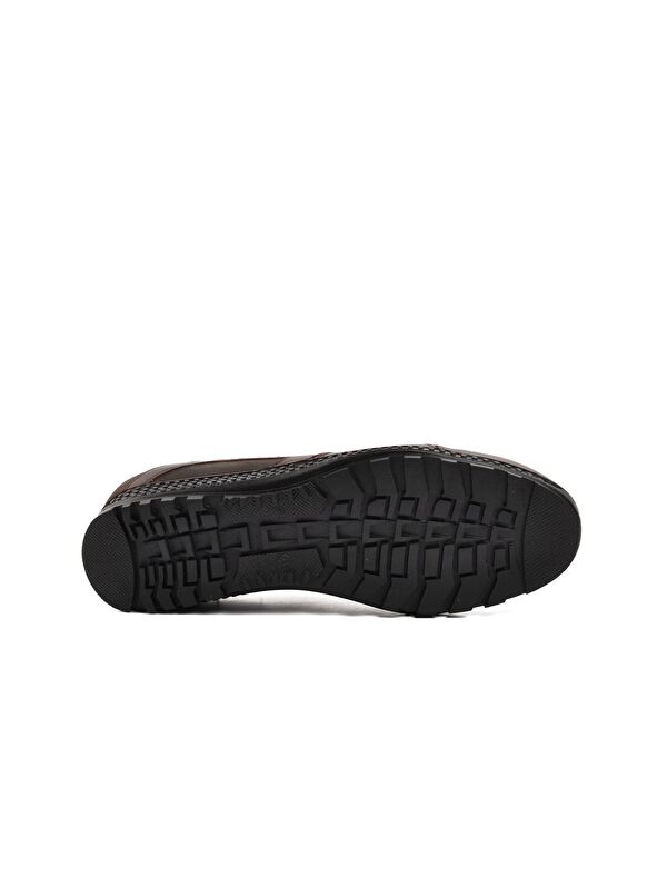 Kahve Hakiki Deri Erkek Sneaker 5856 - Görsel 6