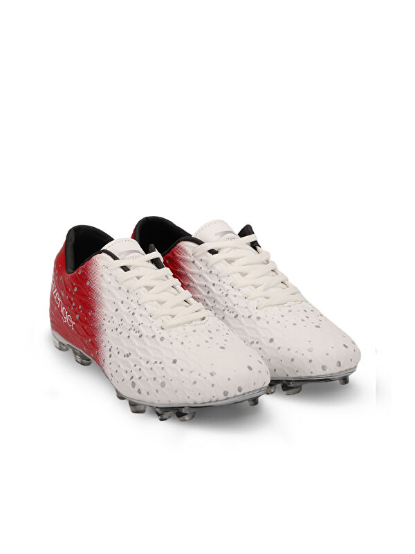 HANIA KRP Erkek Çocuk Halı Saha Beyaz / Kırmızı Futbol Ayakkabısı - Görsel 3