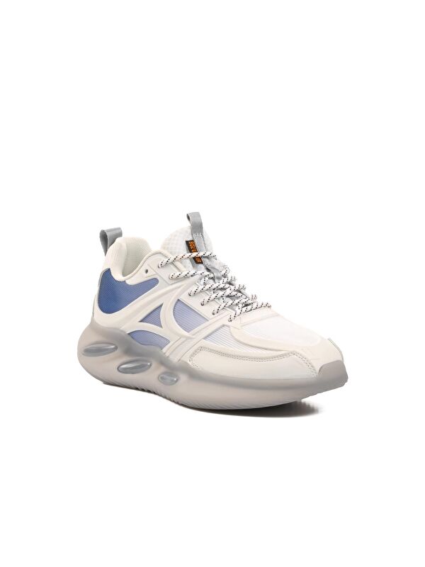 231495 Beyaz Bağcıklı Erkek Sneaker - Görsel 4