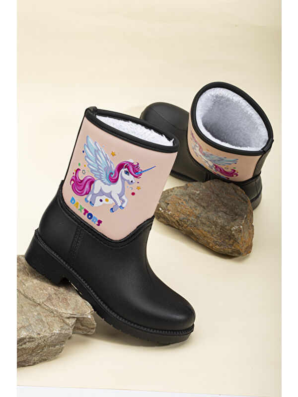 Prenses Su Ve Soğuk Geçirmez Kız Çocuk Kar Botu Ve Çizme - Görsel 5