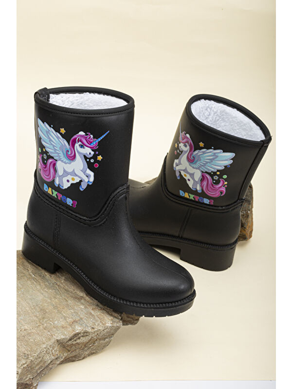 Prenses Su Ve Soğuk Geçirmez Kız Çocuk Kar Botu Ve Çizme - Görsel 6