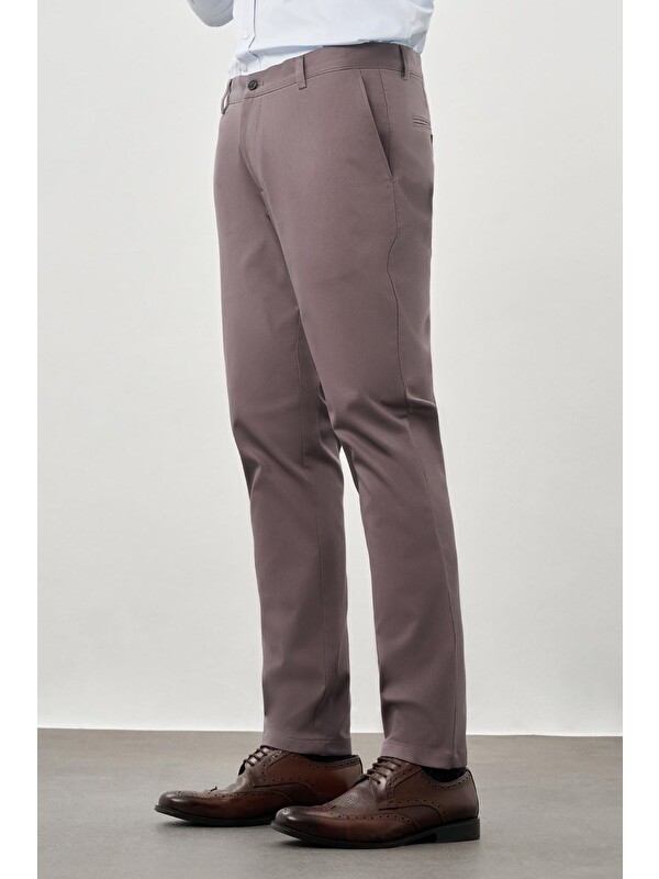 İMZA Füme Pamuklu Yandan Cepli Casual Comfort Fit  Chino Pantolon 1003245169