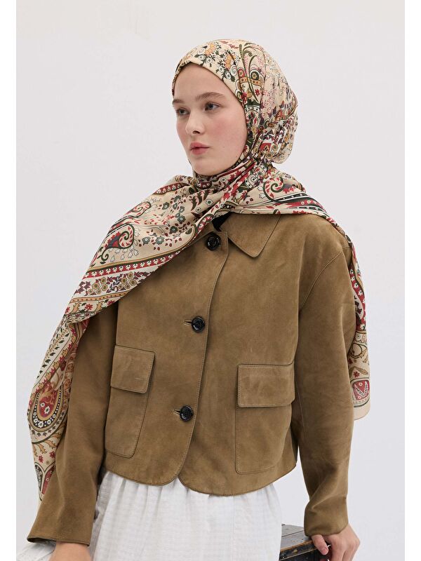 Fresh Scarfs Valerıa Desen Şal Kum