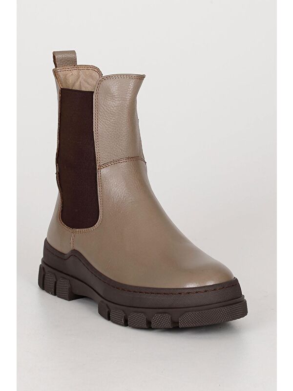 VİZON Hakiki Deri Yuvarlak Burun Kadın Günlük Chelsea Bot 52411 - Görsel 6