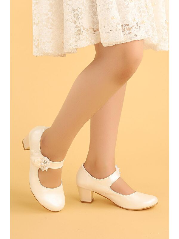 Angelina Cilt Günlük Kız Çocuk 4 Cm Topuklu Abiye Ayakkabı - Görsel 4