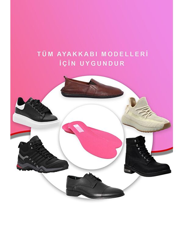 X45 Yumuşak Ortopedik Tabanlık Kadın Pembe - Görsel 6