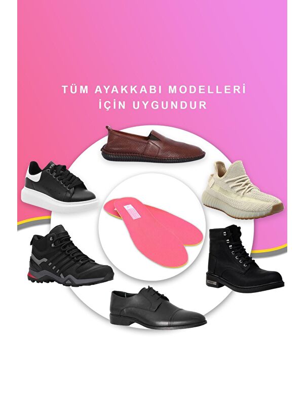 X15 Yumuşak Ortopedik Tabanlık Erkek Kadın Pembe - Görsel 6