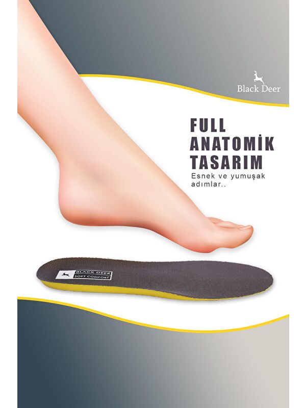 X15 Yumuşak Ortopedik Tabanlık Erkek Kadın Gri - Görsel 5