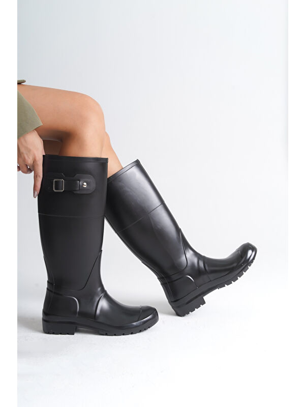 Kadın Siyah Çekmeli Çizme - Görsel 5