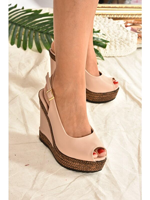 9674070803 Ten Dolgu Taban Kadın Ayakkabı - Görsel 3