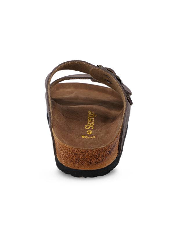 LENS Unisex Terlik Kahve Nubuk - Görsel 7