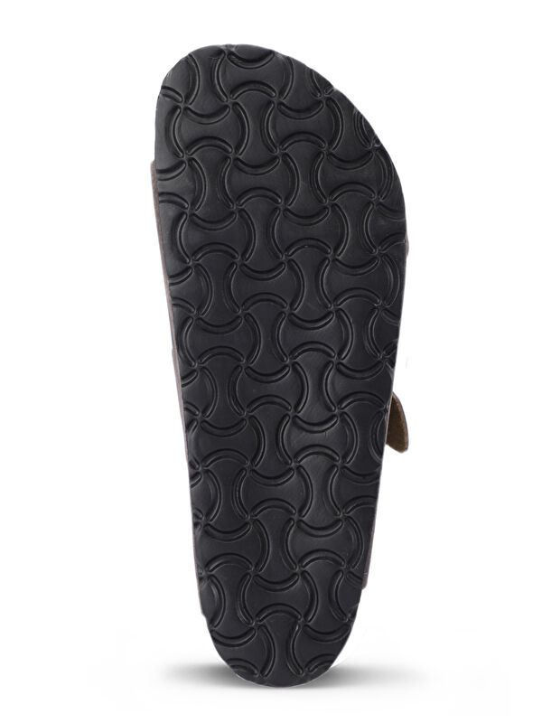 LENS Unisex Terlik Kahve Nubuk - Görsel 8