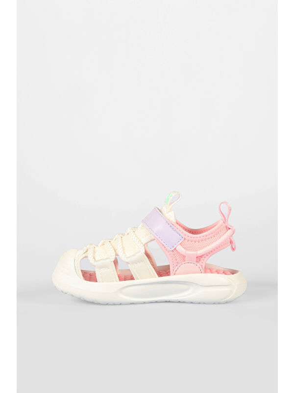 Thin Işıklı Kız Okul Öncesi Beyaz Sandalet - Görsel 3