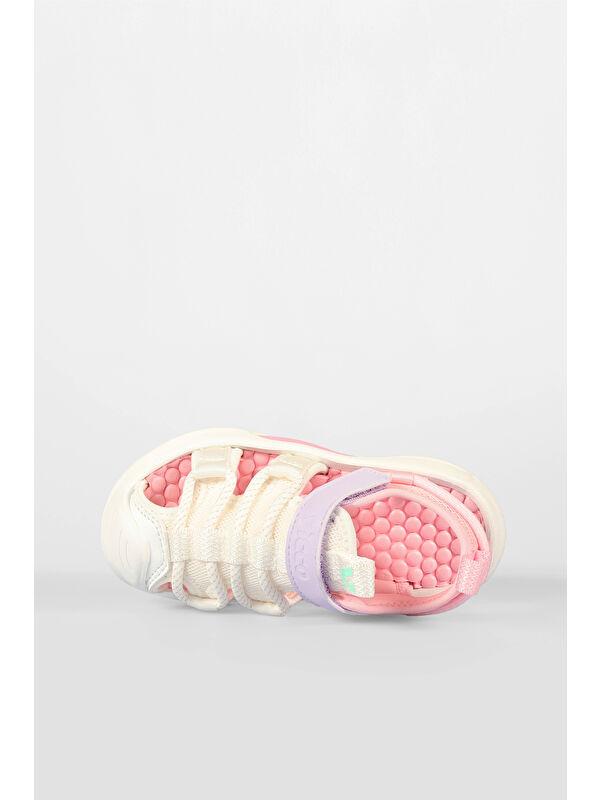 Thin Işıklı Kız Okul Öncesi Beyaz Sandalet - Görsel 5