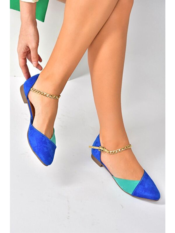 Fox Shoes Siyah Fox Shoes Taba Kadın Babet