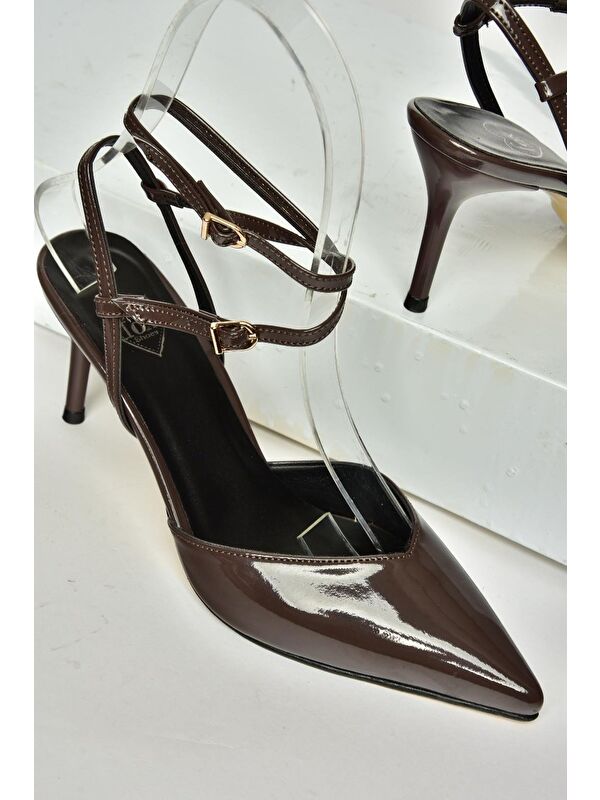 U6540781 Kahverengi Kadın Topuklu Ayakkabı - Görsel 2