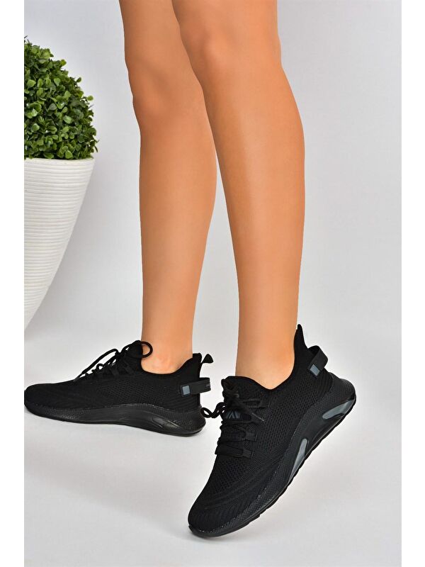 M702006204 Siyah Kadın Sneakers - Görsel 3